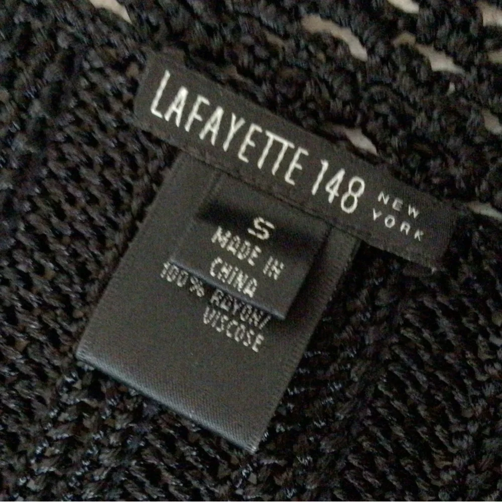 Lafayette 148 New York Viscose Knit Shrug, Black, Small - Picture 8 of 8